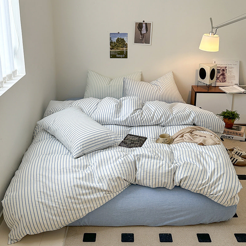Striped Cotton Bedding Set