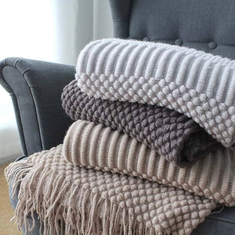 Modern Woven Throw Blanket- BUY ONE GET ONE FREE-Add two to cart to redeem