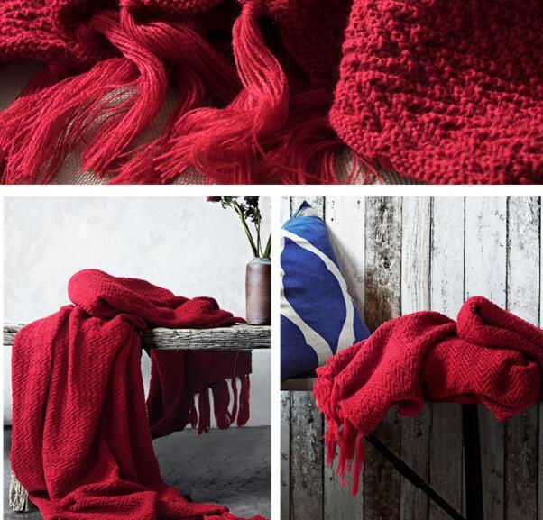 Warm Cosy Knitted Throw Blanket