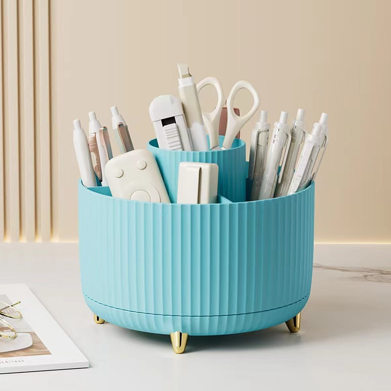Rotating Cosmetic Brush Storage Container