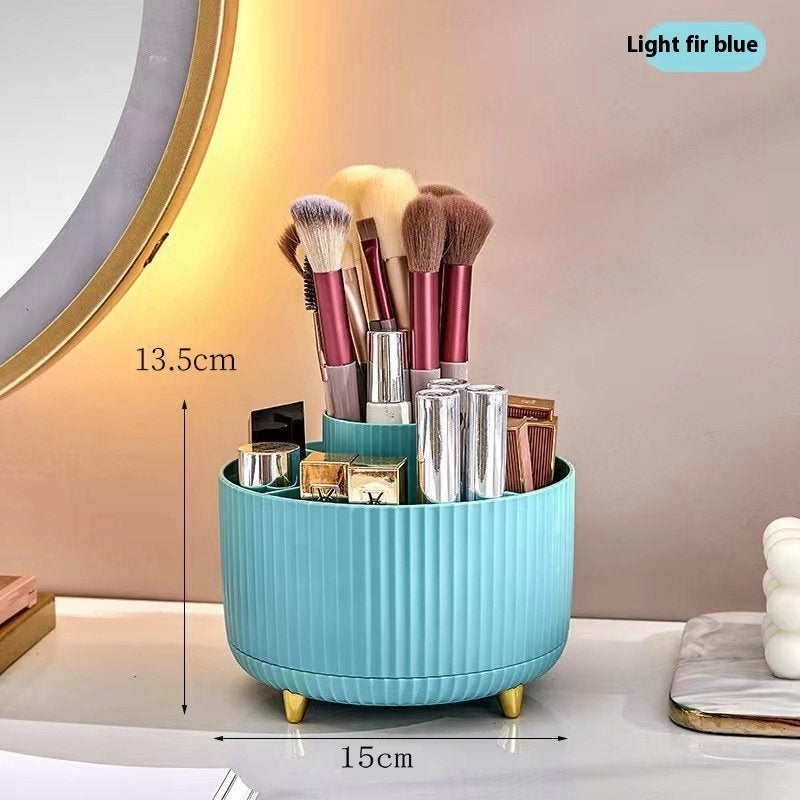 Rotating Cosmetic Brush Storage Container