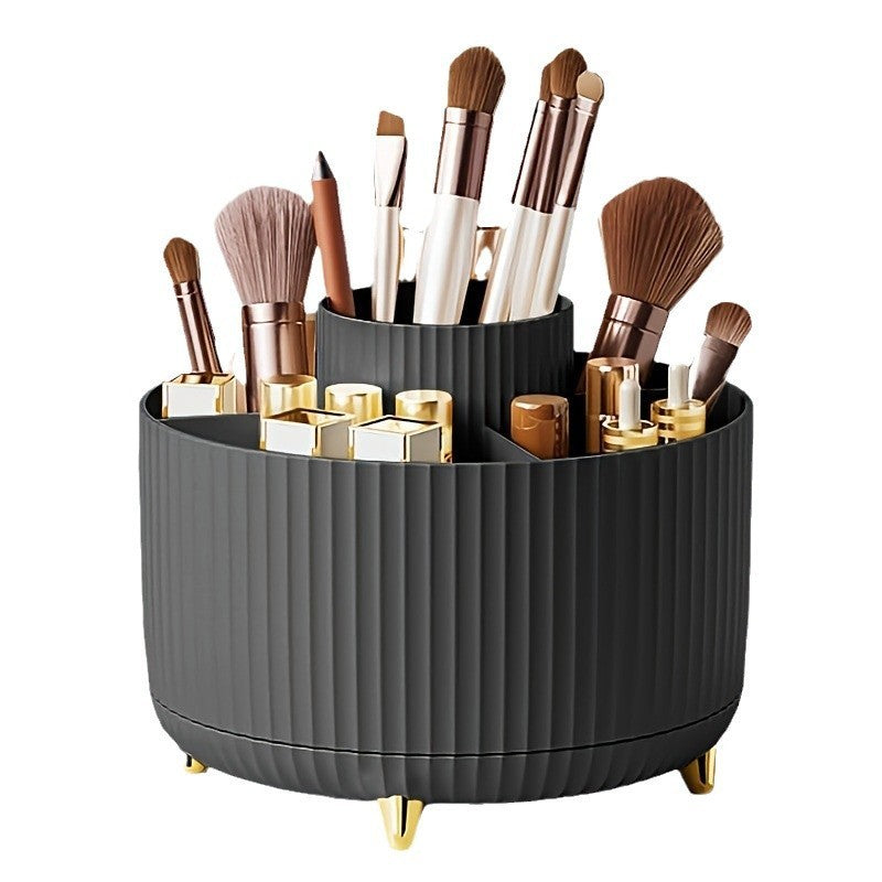 Rotating Cosmetic Brush Storage Container