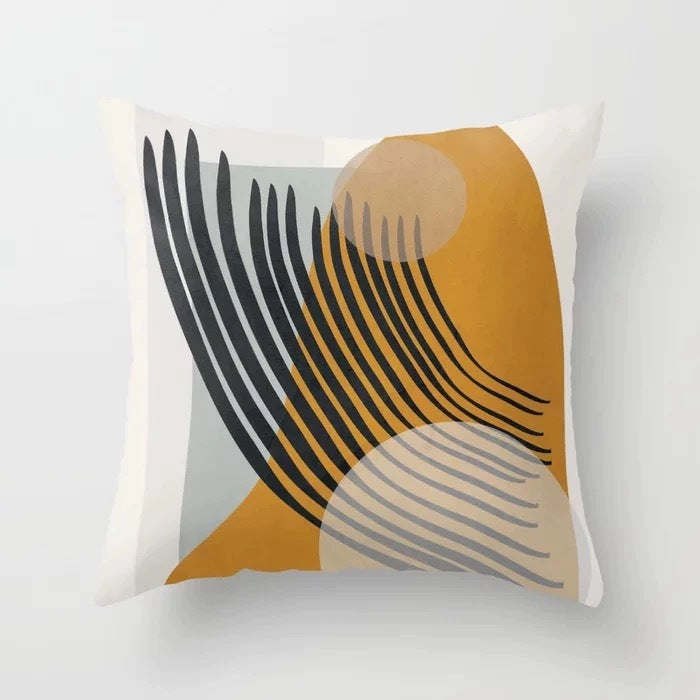Abstract geometric portrait pillowcase