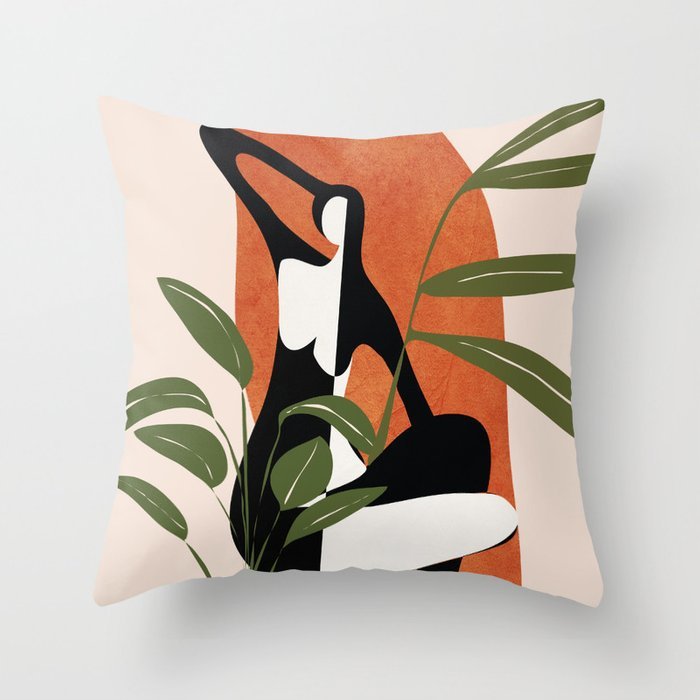 Abstract geometric portrait pillowcase