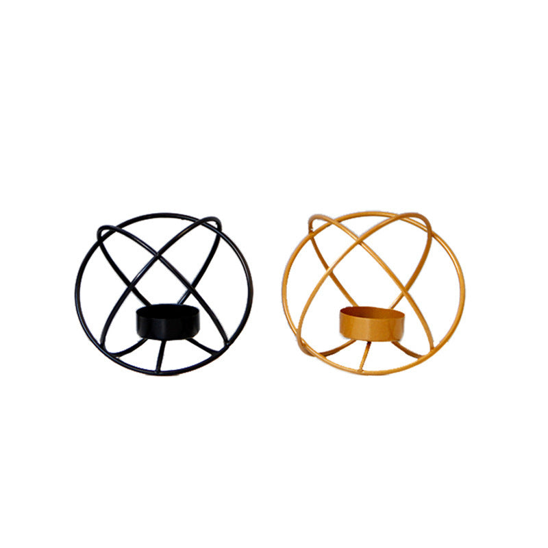 Metal Wrought Iron Spherical Candle Holder