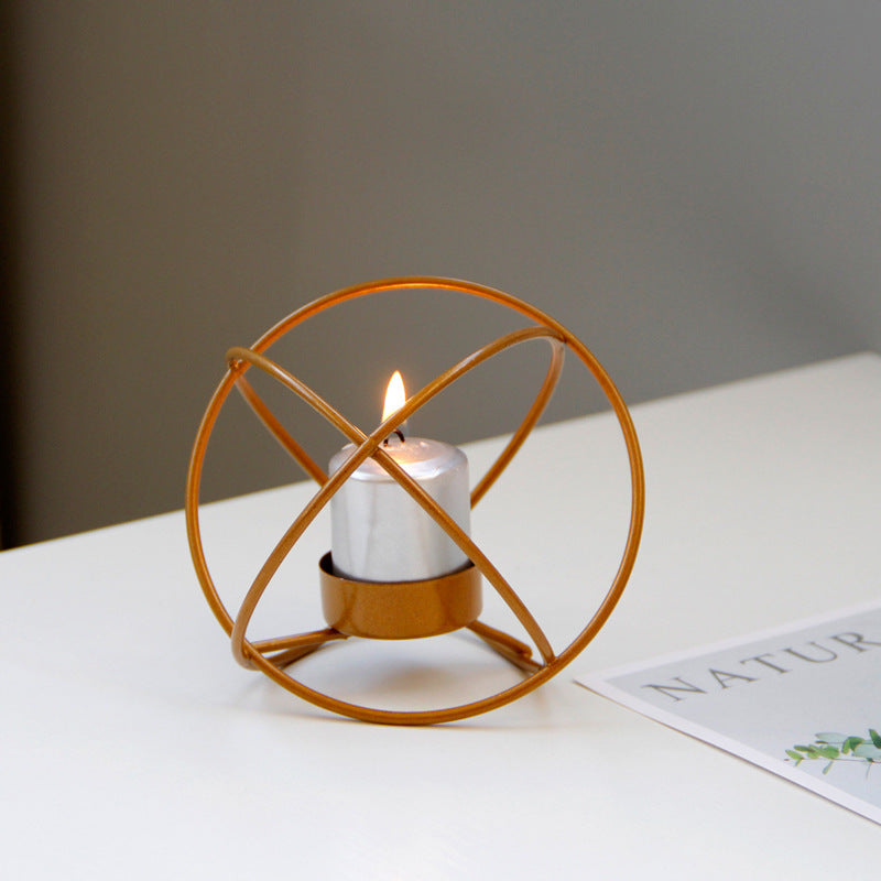 Metal Wrought Iron Spherical Candle Holder