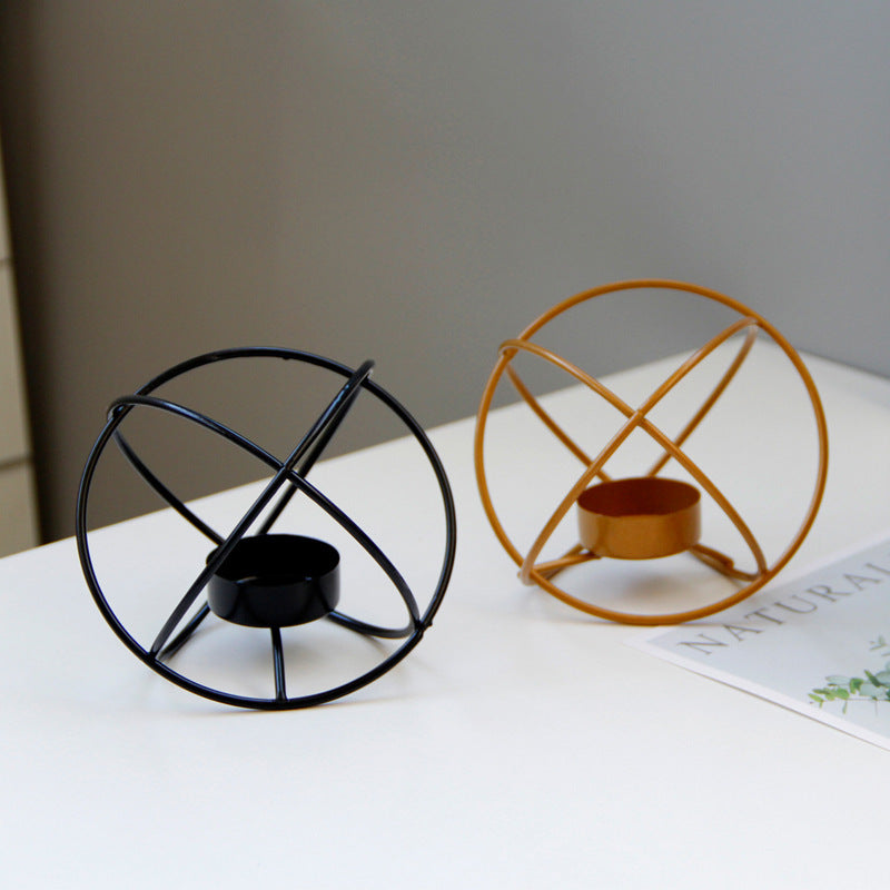 Metal Wrought Iron Spherical Candle Holder