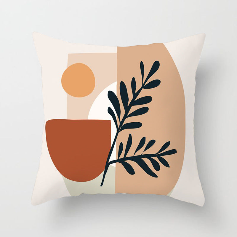 Abstract geometric portrait pillowcase