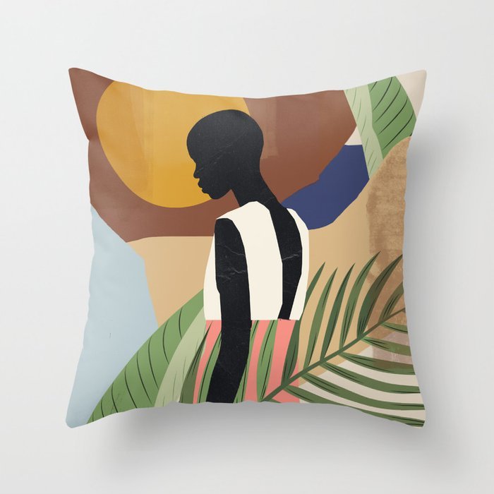 Abstract geometric portrait pillowcase