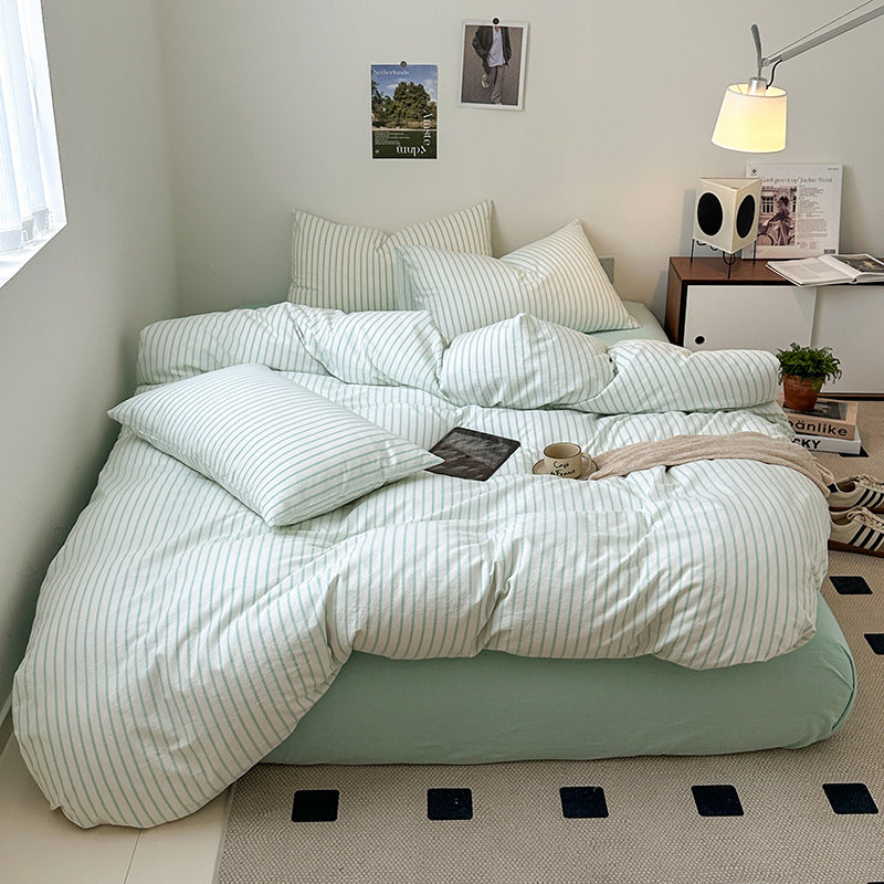 Striped Cotton Bedding Set