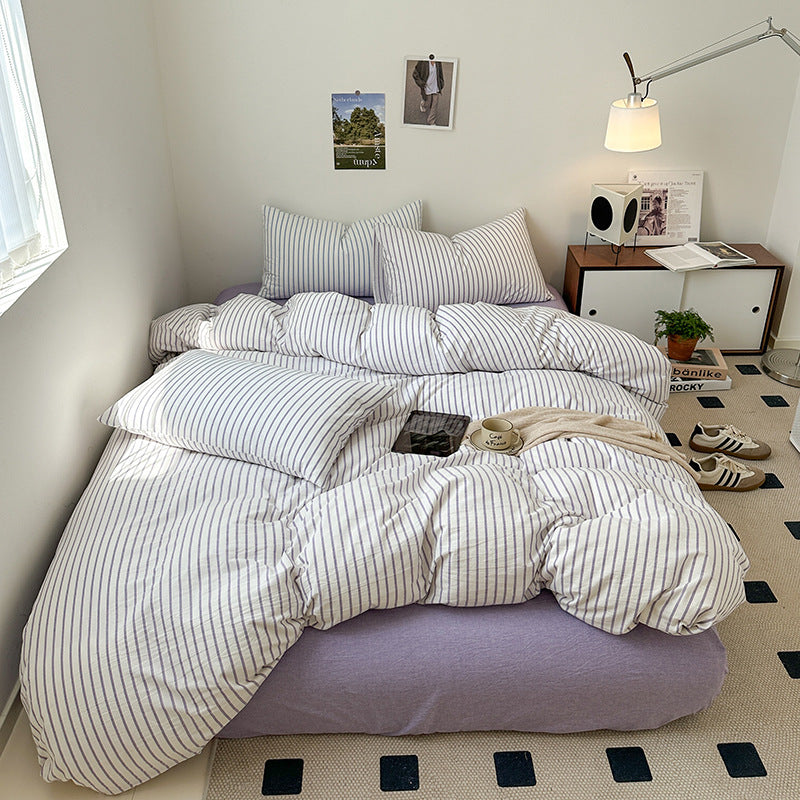 Striped Cotton Bedding Set