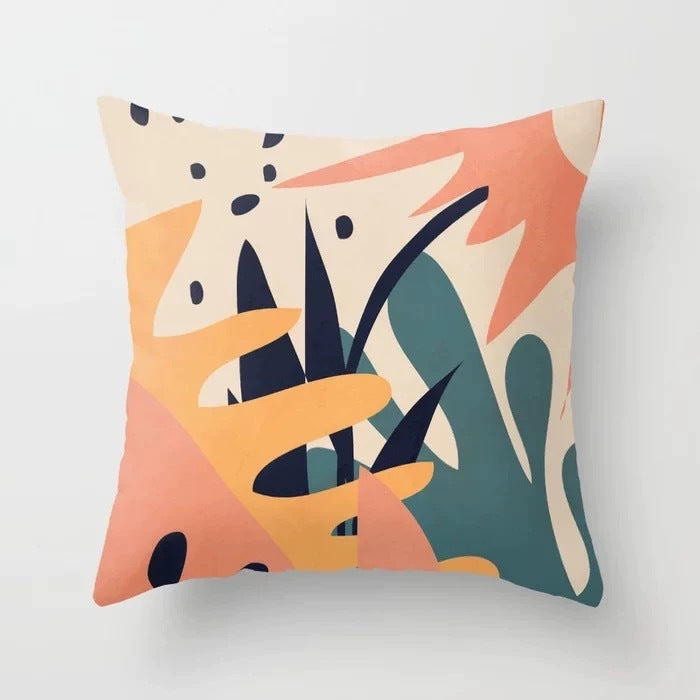 Abstract geometric portrait pillowcase