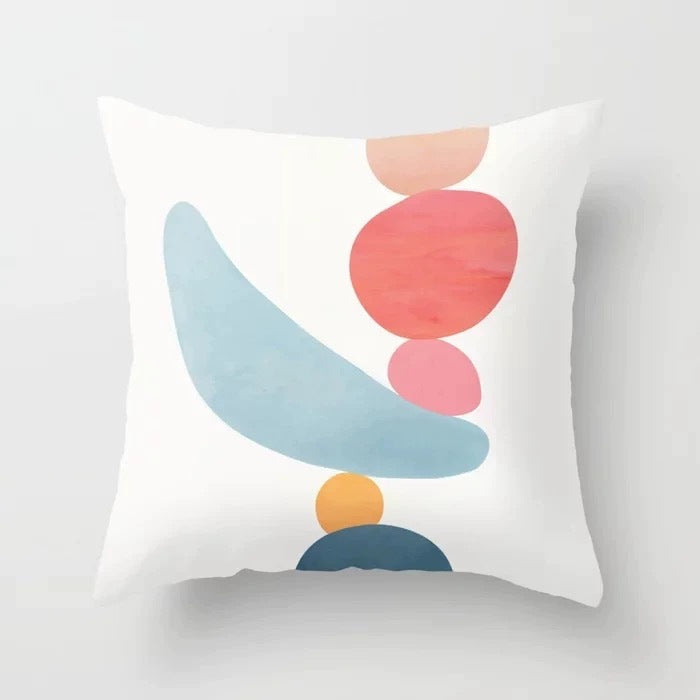 Abstract geometric portrait pillowcase