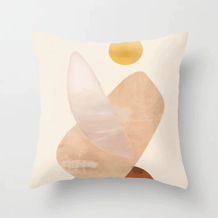 Abstract geometric portrait pillowcase