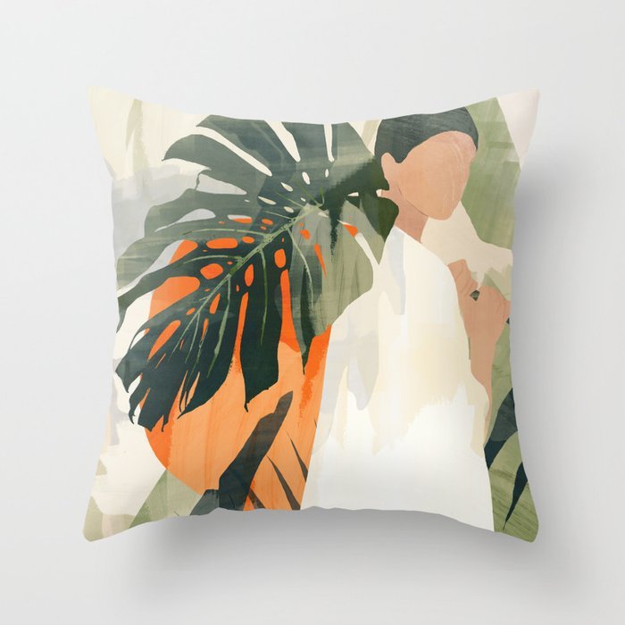 Abstract geometric portrait pillowcase