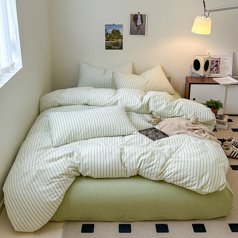 Striped Cotton Bedding Set
