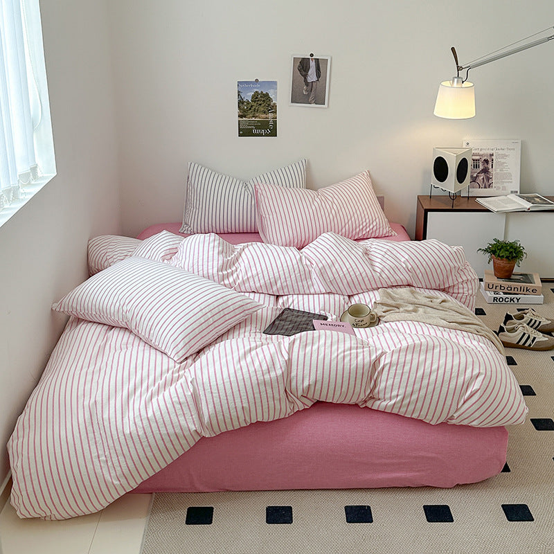 Striped Cotton Bedding Set