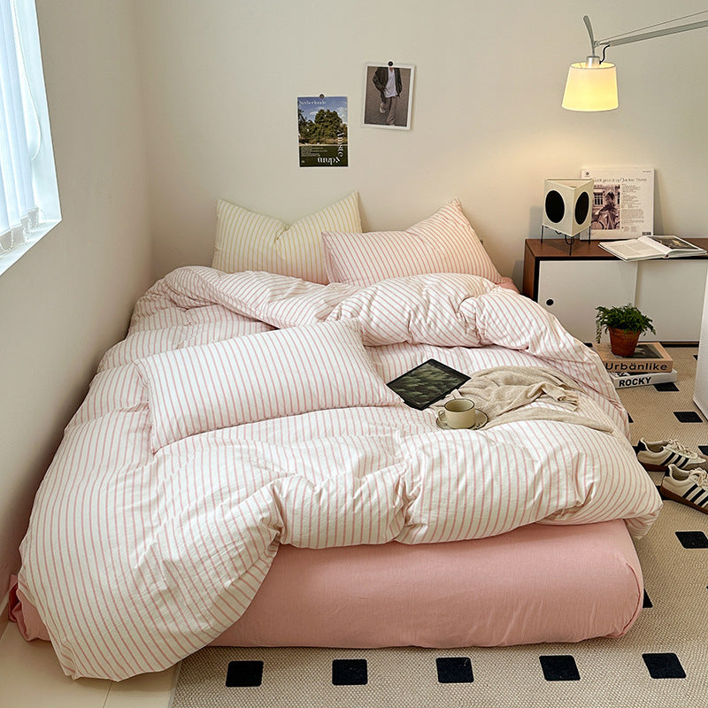 Striped Cotton Bedding Set