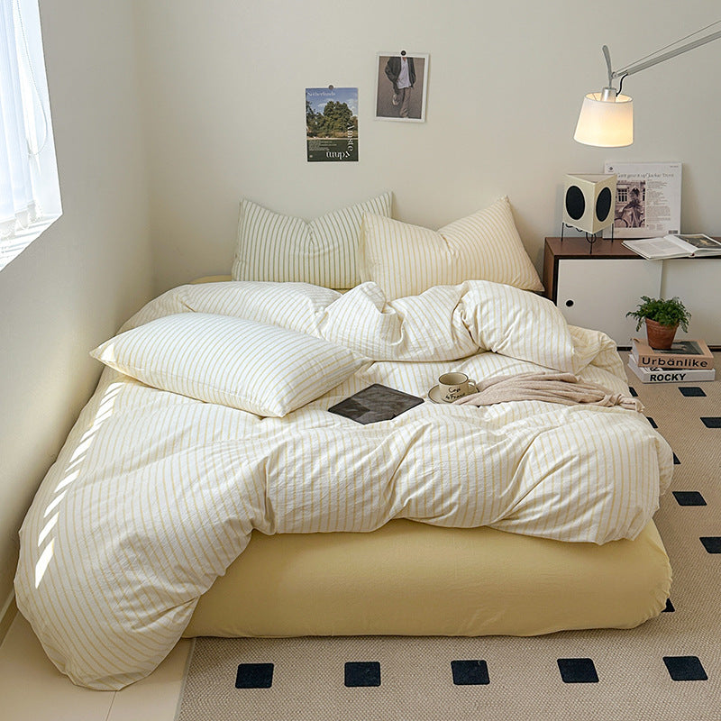 Striped Cotton Bedding Set